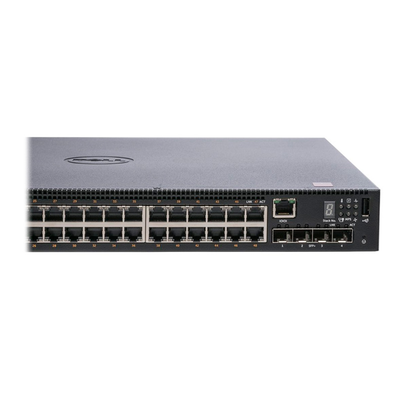 switch dell n1548p, l3, 48 rj-45 gbe, 4 x sfp+, poe, 1u, capacidad switching 176 