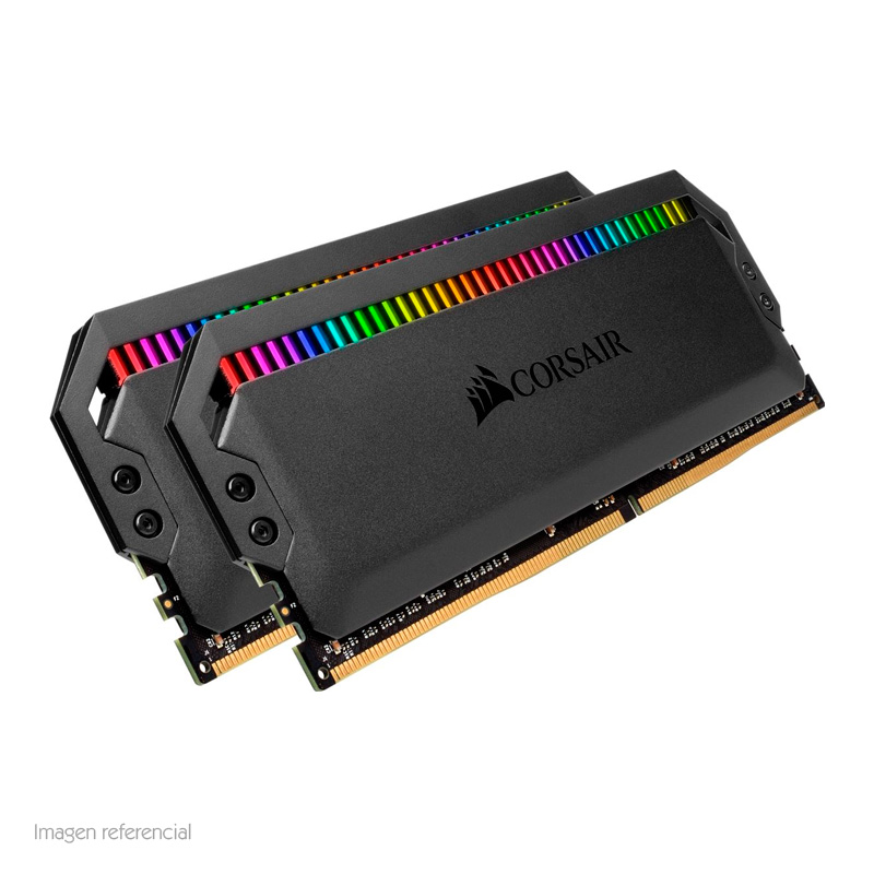 memoria corsair dominator platinum rgb, 16gb kit (2 x 8gb), ddr4, 3200 mhz, cl-16, 1.