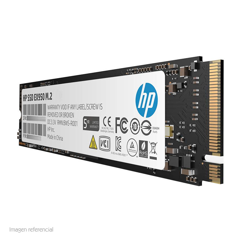 unidad en estado solido hp ex950, 1tb, m.2, 2280,pcie gen 3x4, nvme 1.3.