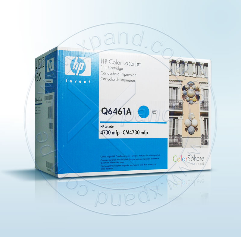cartucho de impresión cian hp color laserjet (q6461a), presentación en caja.