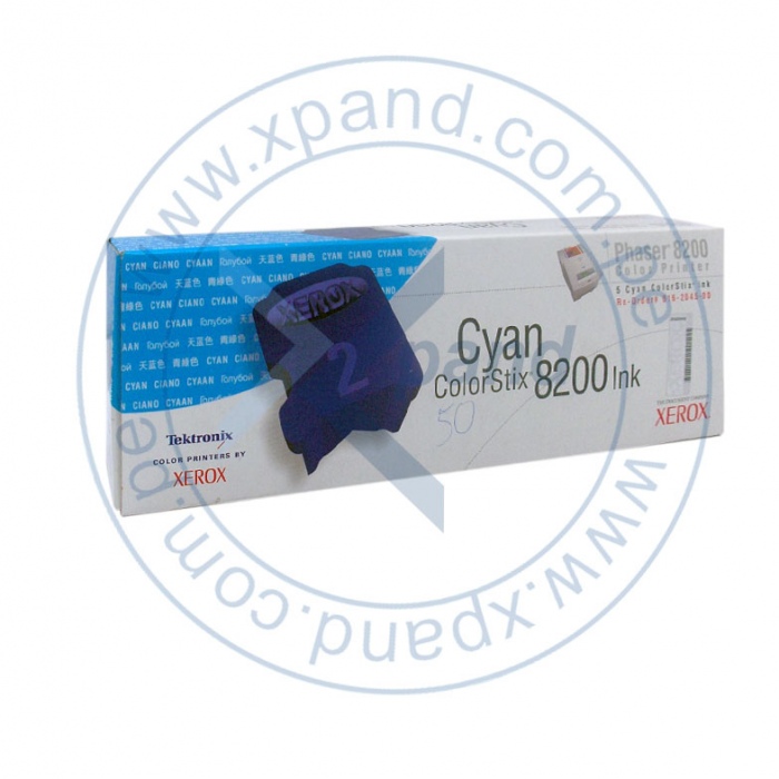 cartucho de impresión xerox, color cyan, para impresora phaser 8200