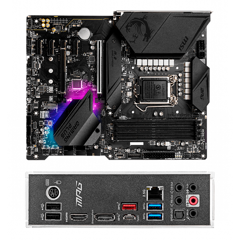 motherboard msi mpg z490 gaming plus lga1200, ddr4, sata 6.0 gb/s, hdmi, hd audio, us