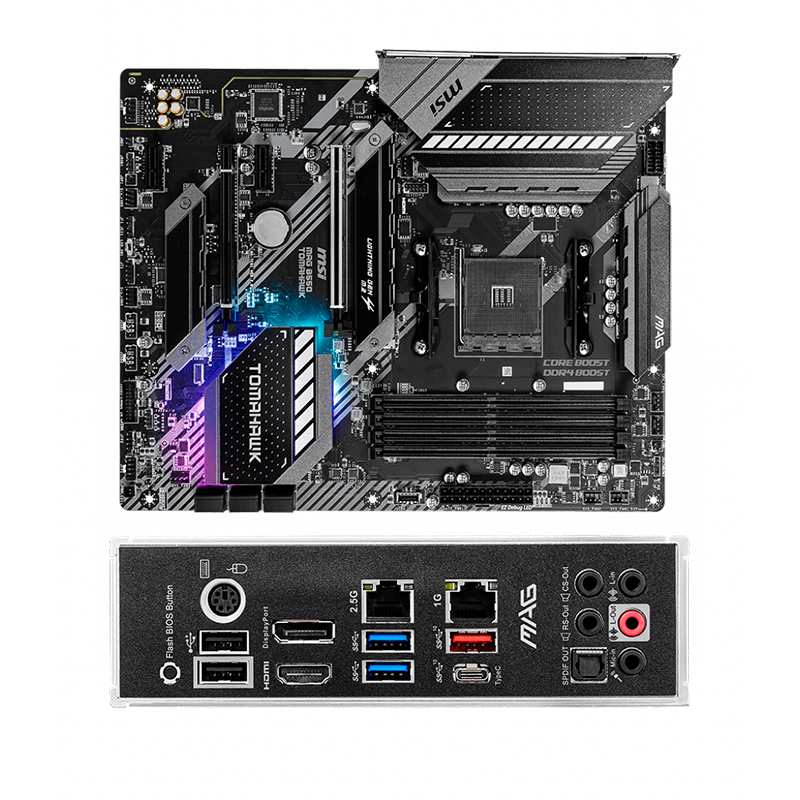 motherboard msi mag b550 tomahawk, socket am4, ddr4, sata 6.0 gb/s, hdmi, hd audio