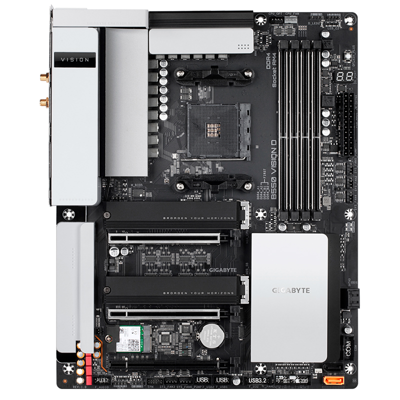 motherboard b550 vision d (rev. 1.0), am4, ddr4, hdmi, dp in port, hd audio.