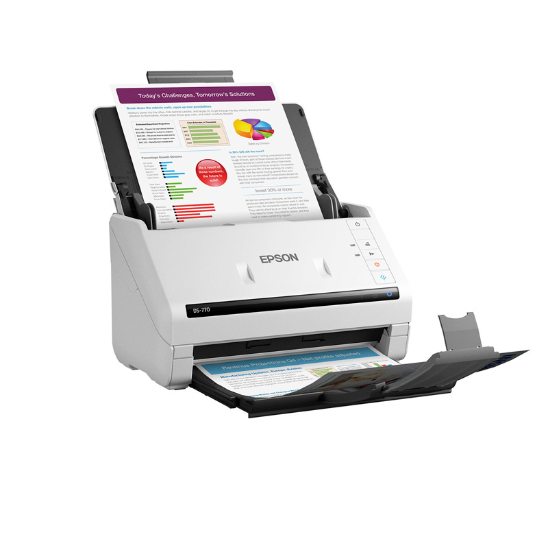 escáner de documento epson workforce ds-770, 600dpi, 45 ppm / 90 ipm, adf.