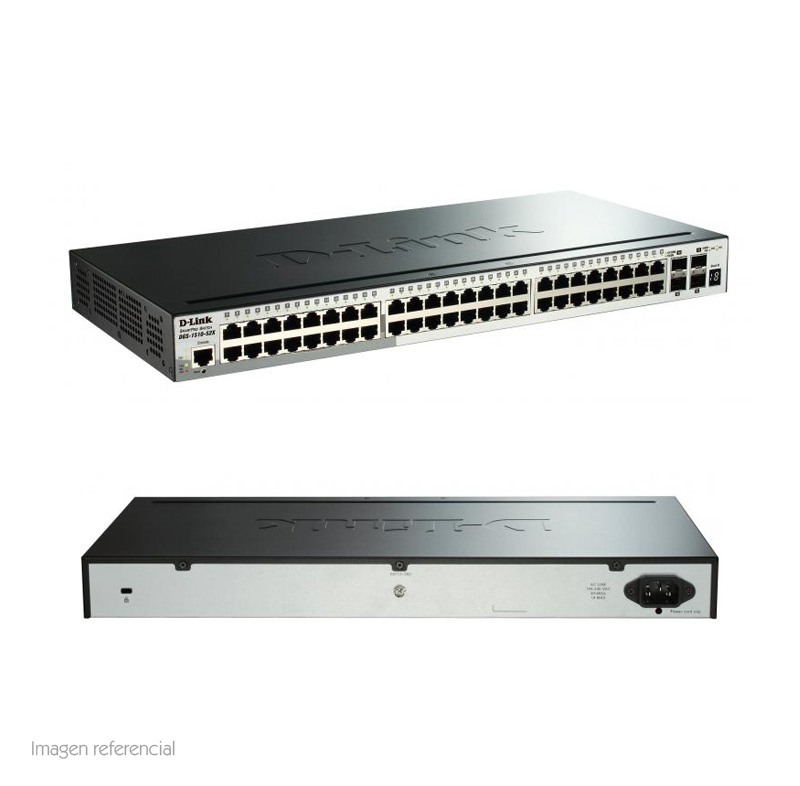 switch smartpro d-link dgs-1510-52x, 48 rj-45 langbe, 4 puertos 10g sfp+.