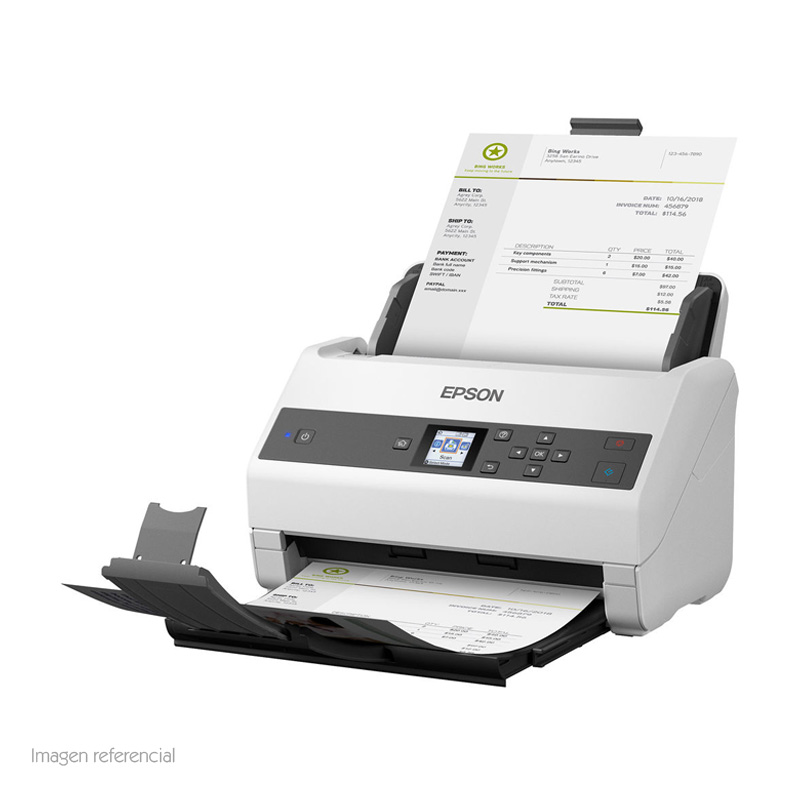 escáner de documento epson workforce ds-870, 600dpi, 65 ppm / 130 ipm, adf.