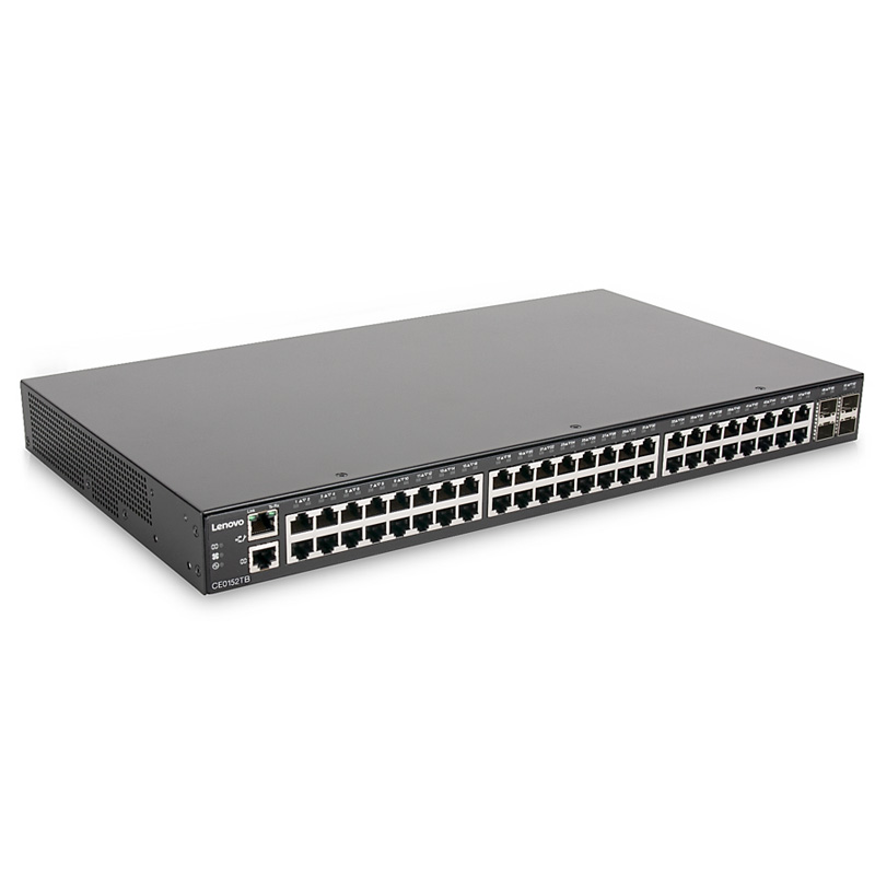 switch lenovo ce0152tb, 48 rj-45 1gb, 4 puertos sfp+ 10 gbe, 1u. capacidad switch