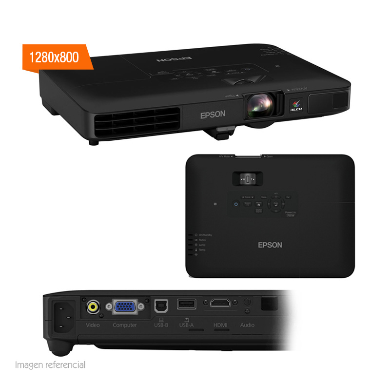 proyector epson powerlite 1781w, 3200 lúmenes, 1280x800, wxga, 30- 300, wireless.