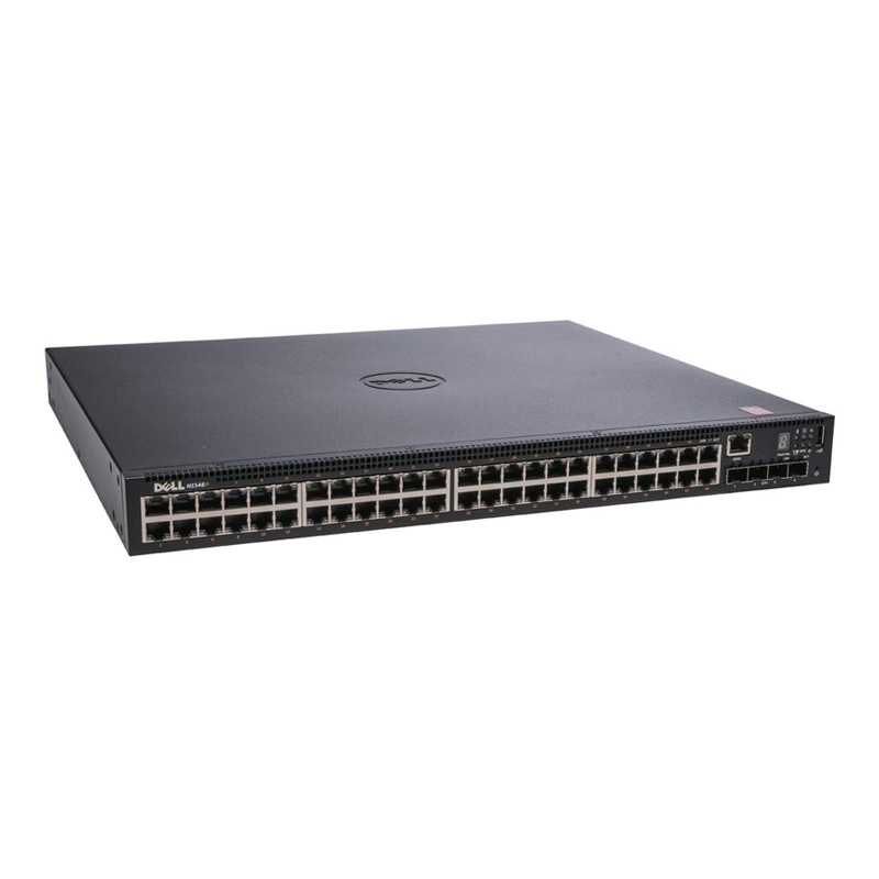 switch dell n1548p, l3, 48 rj-45 gbe, 4 x sfp+, poe, 1u, capacidad switching 176 