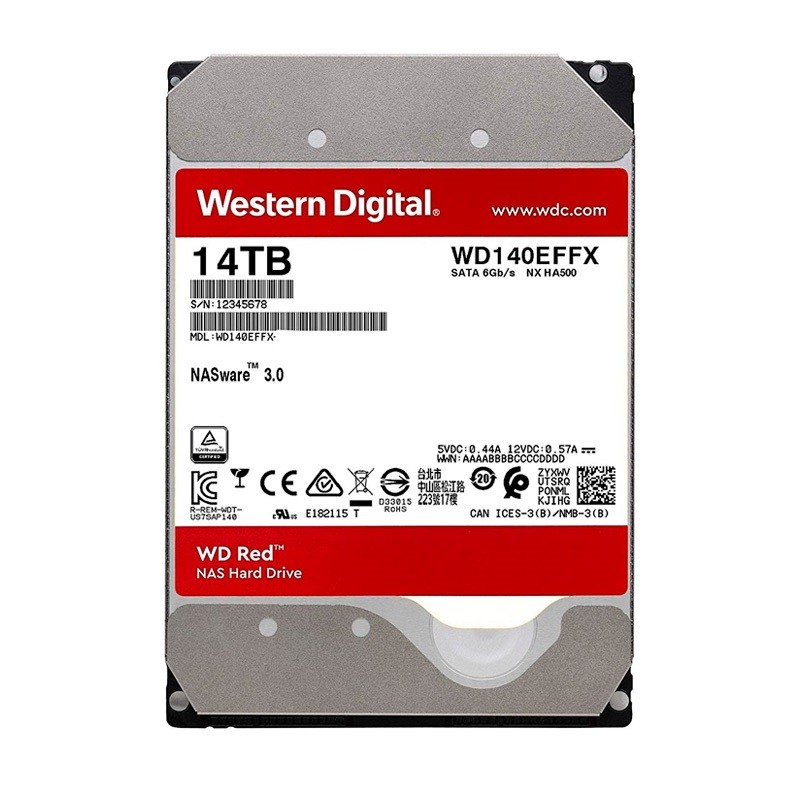 Disco duro western digital red wd140effx, 14tb, sata 6.0 gb/s, 5400 rpm, 3.5.