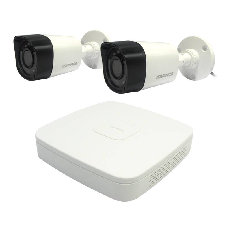 kit cámaras ip advance camhs2, 2 cámaras, dvr condisco de 1tb, dia/noche. Sensor 