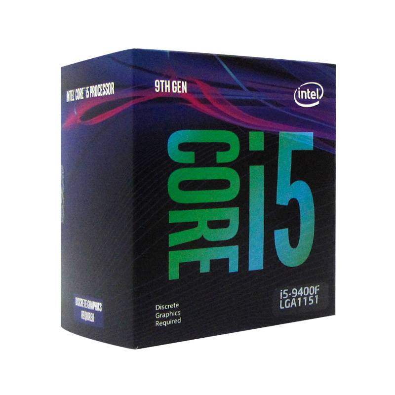 procesador intel core i5-9400f, 2.90 ghz, 9 mb caché l3, lga1151, 65w, 14 nm.