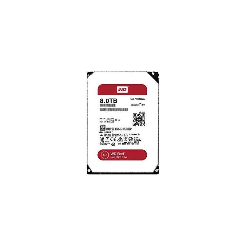 disco duro western digital red, 8TB, sata 6.0 gb/s, 256 mb cache, 5400 rpm, 3.5.