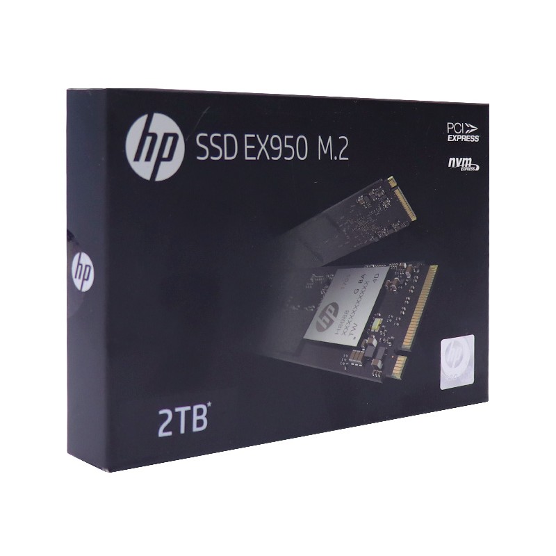 unidad en estado solido hp ex950, 2tb, m.2, 2280,pcie gen 3x4, nvme 1.3. Velocidad de escritura 2900 MB/s, velocidad de lectura 3500 MB/s, controlador 3D Nand Flash.