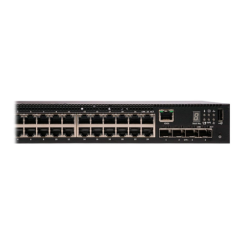 switch dell n1524, l3, 24 rj-45 gbe, 4 x sfp+, 1u. capacidad switching 128 gbps, 