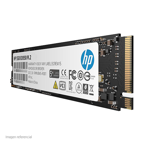 unidad en estado solido hp ex950, 1tb, m.2, 2280,pcie gen 3x4, nvme 1.3.