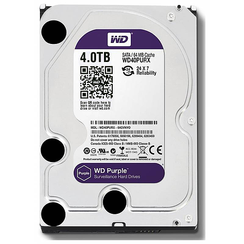 disco duro western digital purple surveillance, 4TB, sata 6.0 gbps, 5400 rpm, 3.5.